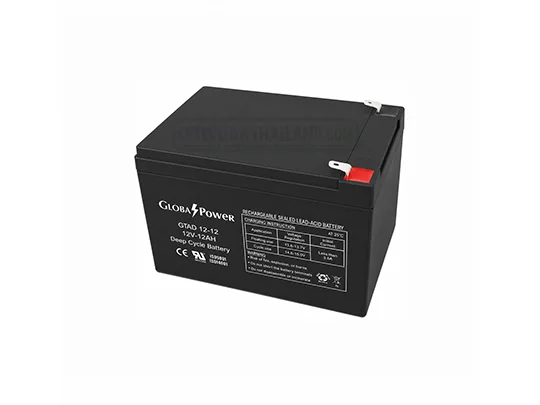 GlobalPower Battery GTAD12-12 แบตเตอรี่ Deep Cycle AGM VRLA 12V 12Ah สำหรับ UPS และ Solar