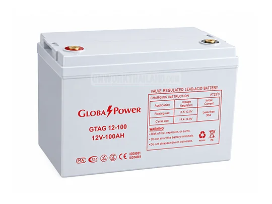GlobalPower Battery GTAG12-100 แบตเตอรี่ 12V 100Ah AGM VRLA สำหรับ UPS