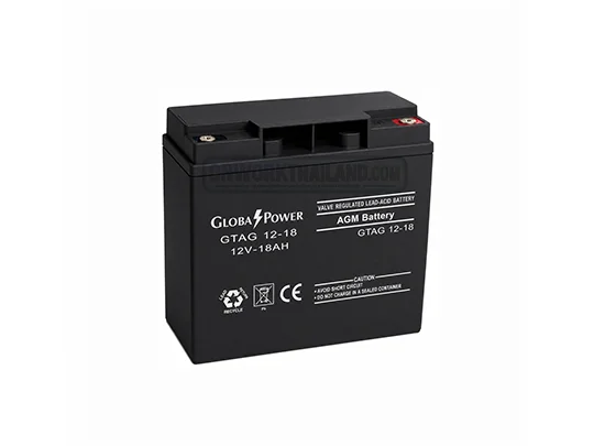 GlobalPower Battery GTAG12-18 T12 ขั้วจม แบตเตอรี่ 12V 18Ah AGM VRLA สำหรับ UPS