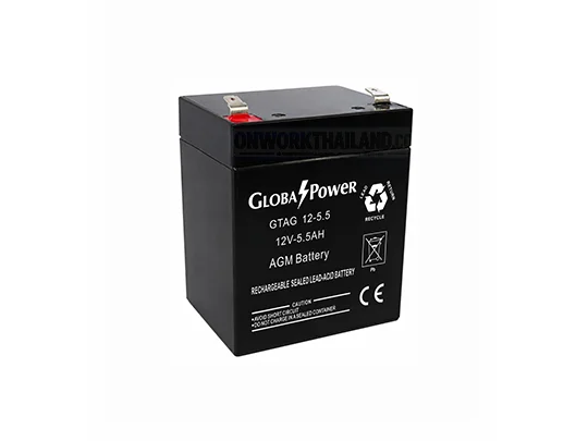 GlobalPower Battery GTAG12-5.5 แบตเตอรี่ 12V 5.5Ah AGM VRLA สำหรับ UPS