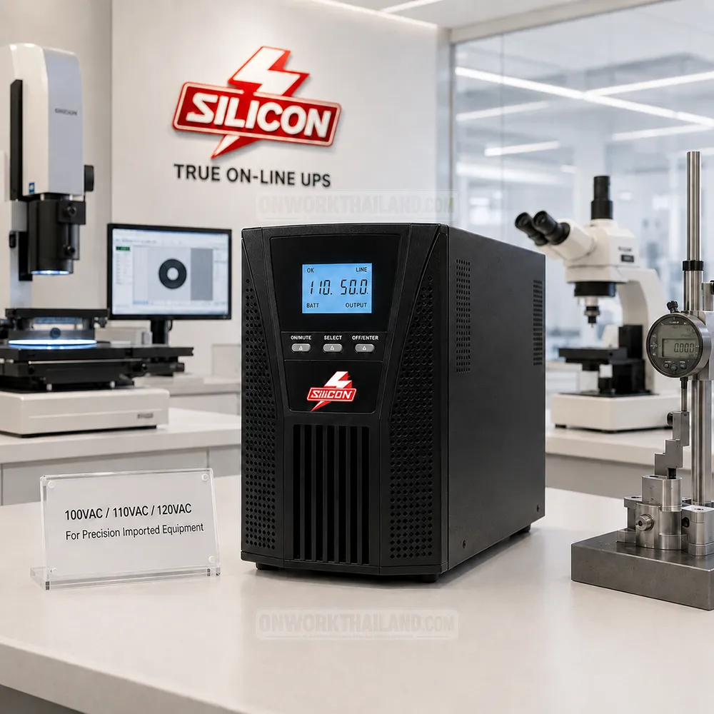 SILICON UPS 110Vac สำหรับ Precision imported Equipment, imported Automation Equipment และเครื่องมือวัดนำเข้าที่ใช้ไฟ 100Vac 110Vac 120Vac