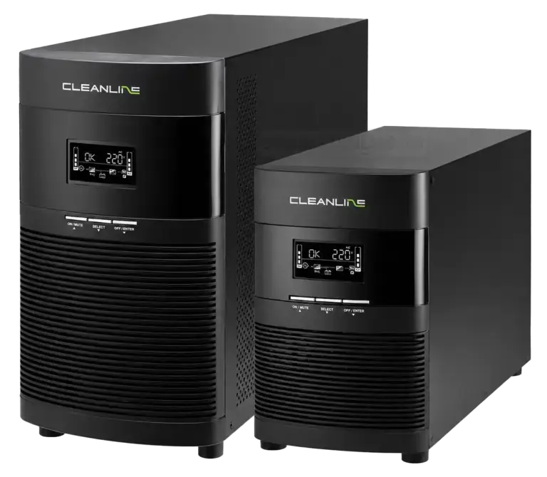 เครื่องสำรองไฟ CLEANLINE T-Series Tower Model True Online UPS PF1.0 สีดำ สำหรับงาน Server Network และอุปกรณ์ไฟฟ้าสำคัญ