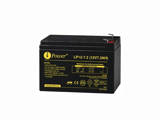 iPower Battery LP12-7.2 แบตเตอรี่ 12V 7.2Ah AGM VRLA สำหรับ UPS