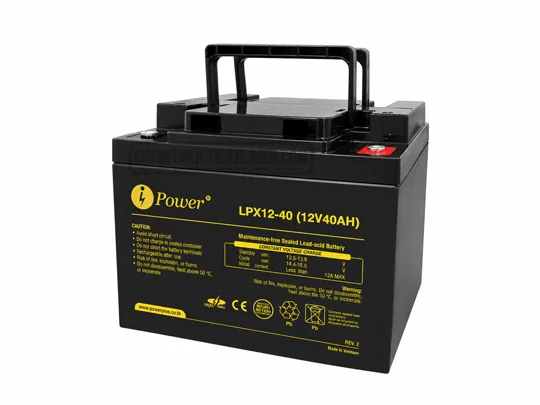 iPower Battery LPX12-40 แบตเตอรี่ 12V 40Ah AGM VRLA สำหรับ UPS
