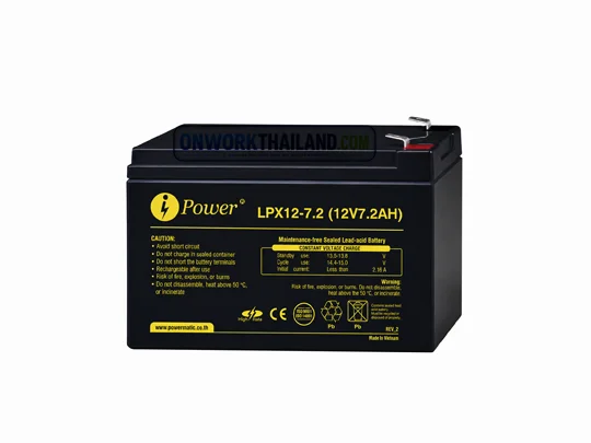 iPower Battery LPX12-7.2 แบตเตอรี่ 12V 7.2Ah AGM VRLA สำหรับ UPS