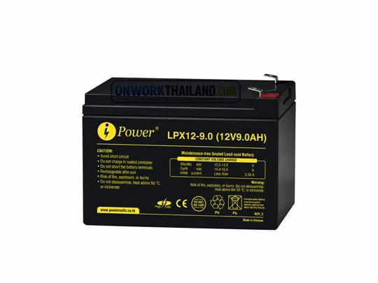 iPower Battery LPX12-9.0 แบตเตอรี่ 12V 9Ah AGM VRLA สำหรับ UPS