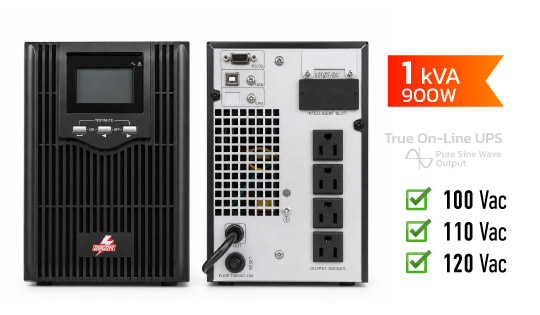 เครื่องสำรองไฟ 100V 110V 120V Silicon SI901 ขนาด 1kVA สำหรับอุปกรณ์นำเข้า