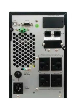 Cleanline UPS T-1000 V3 เครื่องสำรองไฟ True Online Double Conversion PF1.0 ด้านหลัง