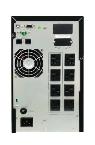 Cleanline UPS T-2000 V3 เครื่องสำรองไฟ True Online Double Conversion PF1.0 ด้านหลัง