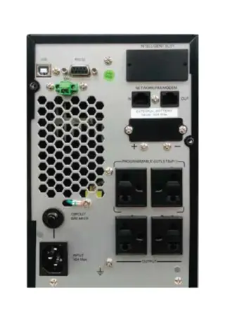 Cleanline UPS T-1000 B2 V3 เครื่องสำรองไฟ True Online Double Conversion PF1.0 ด้านหลัง